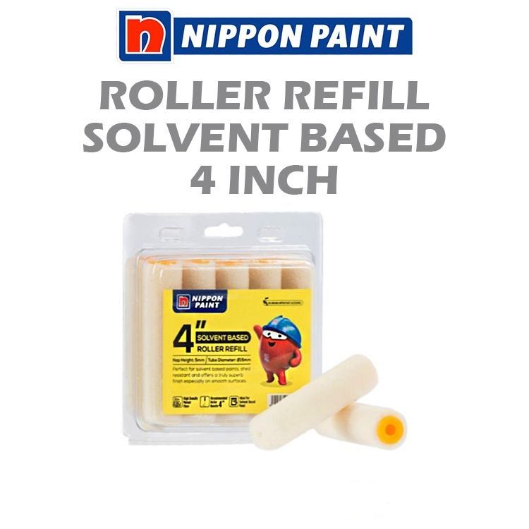 NIPPON PAINT ROLLER REFILL (SOLVENT BASED) 4" _10pcs x1pack