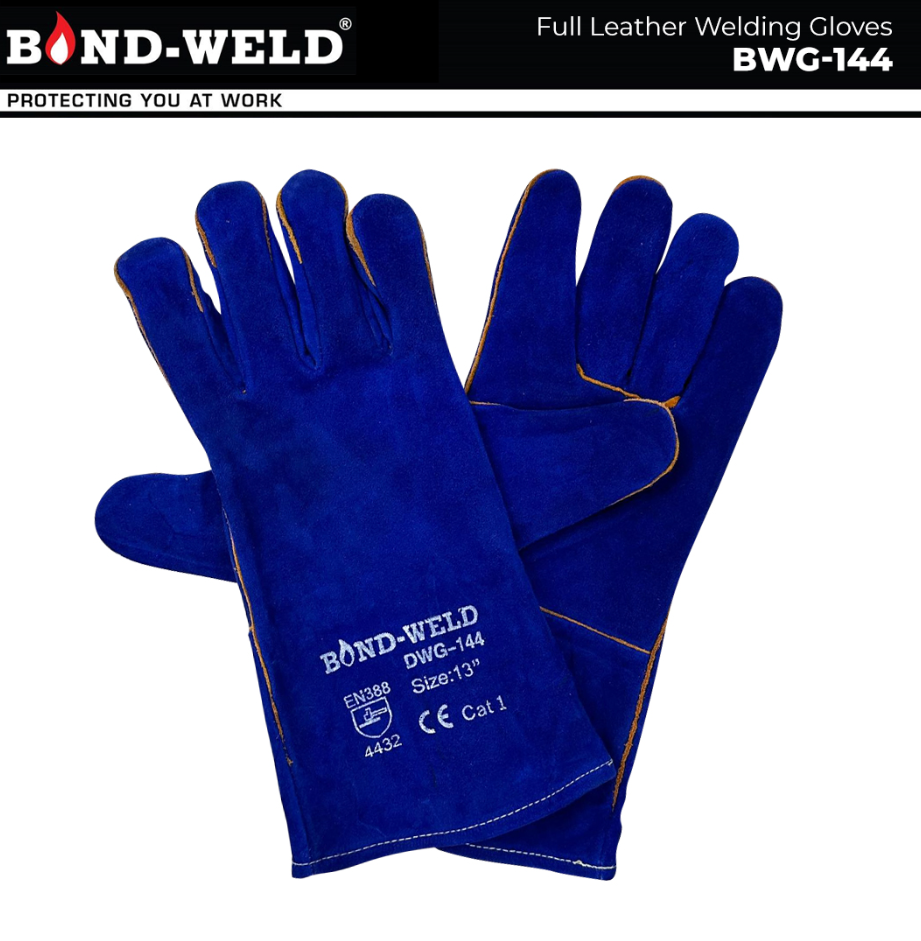 BOND-WELD LEATHER WELDING SAFETY GLOVES (DWG-144)