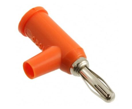 Fluke PJKPL 1825-3 Banana Plug With Safety Collar, Solderless, 10 Pcs, Orange