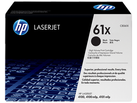 HEWLETT PACKARD HP 61X High Yield Black Original LaserJet Toner Cartridge (C8061X)