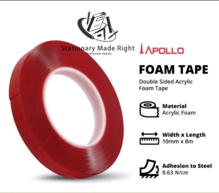 APOLLO Double Sided Acrylic Foam Tape Size: 10mm, 15mm & 20 mm