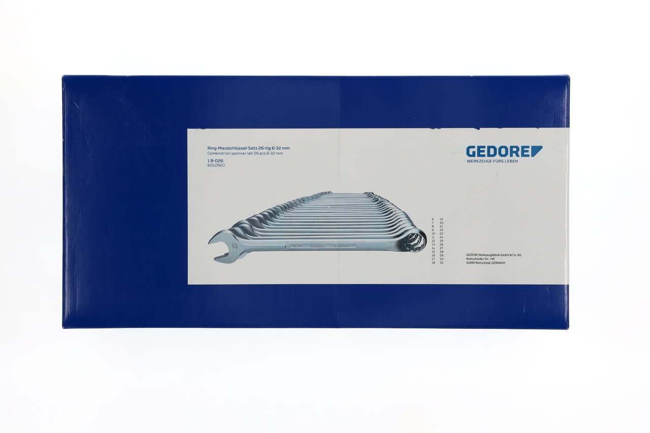 Gedore *Gedore Combination Spanner Set Metric 26 Piece - 1 B-026