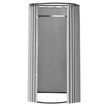portable mobile fitting room Silver Gray-A  Gray; Silver