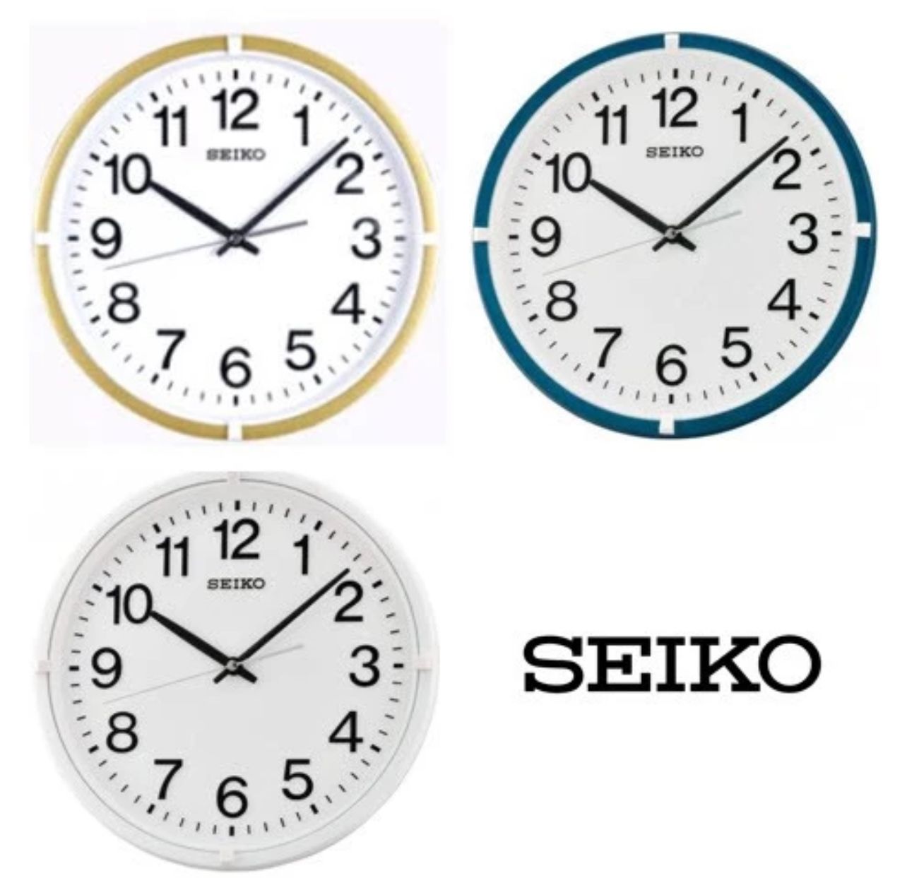 SEIKO Quartz Analogue Wall Clock [Jam Dinding] 100% Original - Gold Colour