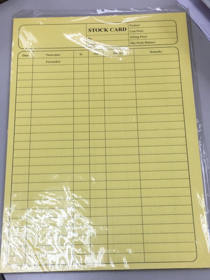 OKADA 7 x 10 STOCK CARD 20's