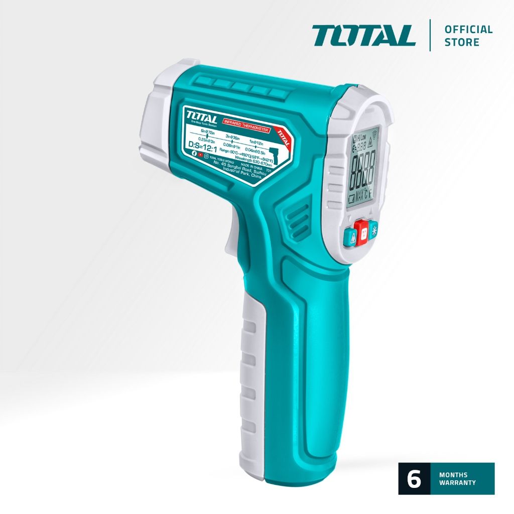 TOTAL INFRARED THERMOMETER W/ LCD SCREEN AUTO OFF FUNCTION NOT FOR BODY -50°C ~ +450°C (-58°F ~ +842°F) THIT0155028