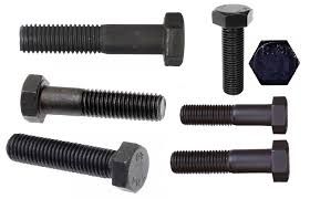 BOLT M12 X 100MM C/W NUT BLACK HALF THREAD - HT8.8