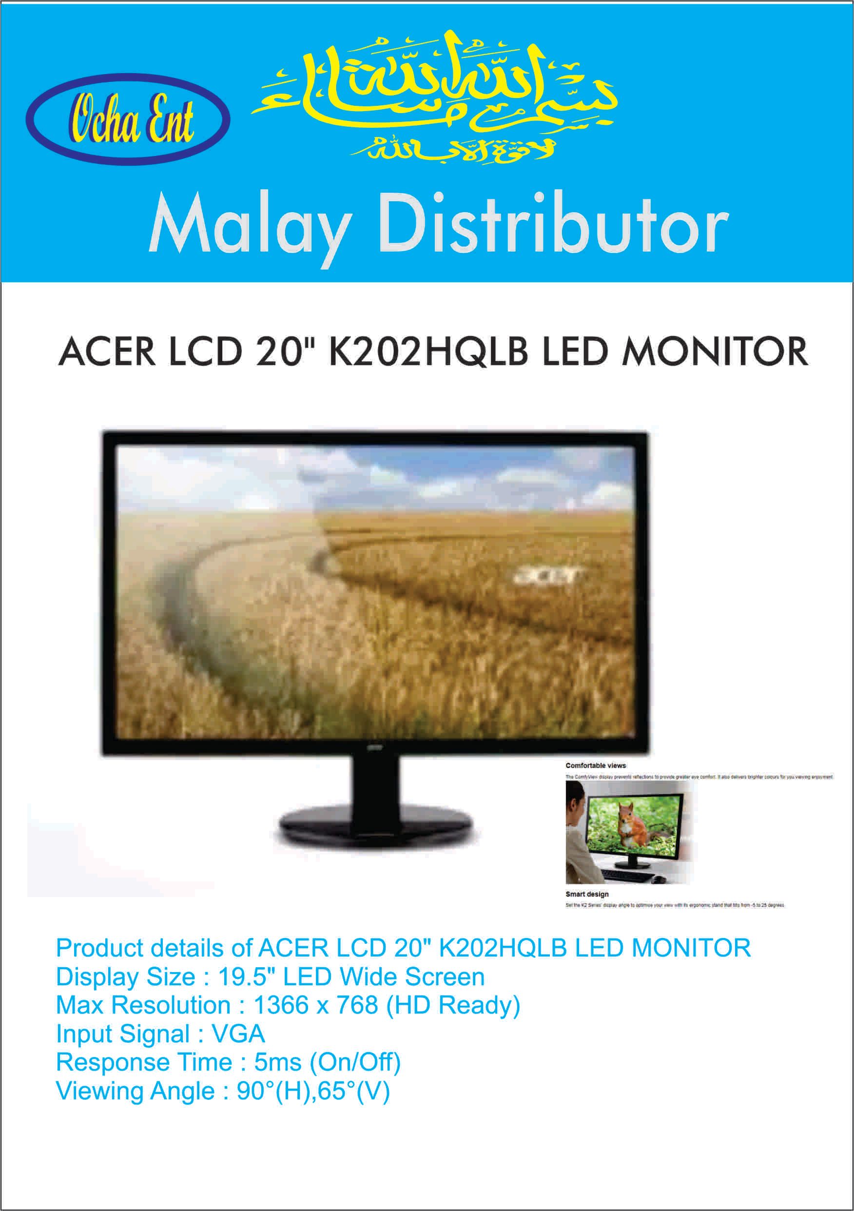 ACER LCD 20 K202HQL