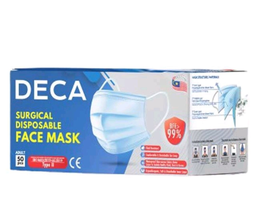 Deca Surgical Disposable Face Mask 50pcs
