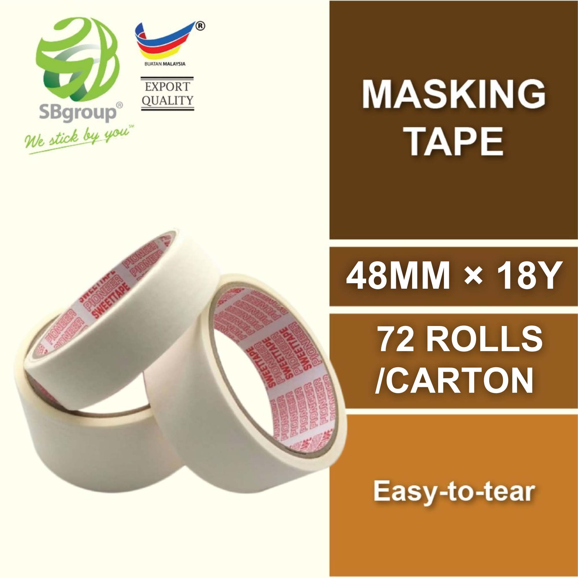 48MM X 18Y MASKING TAPE