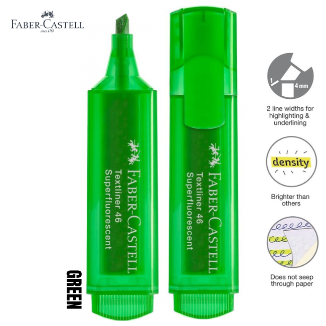 QP Faber-Castell Textliner 46 (1546) Super Fluorescent Green