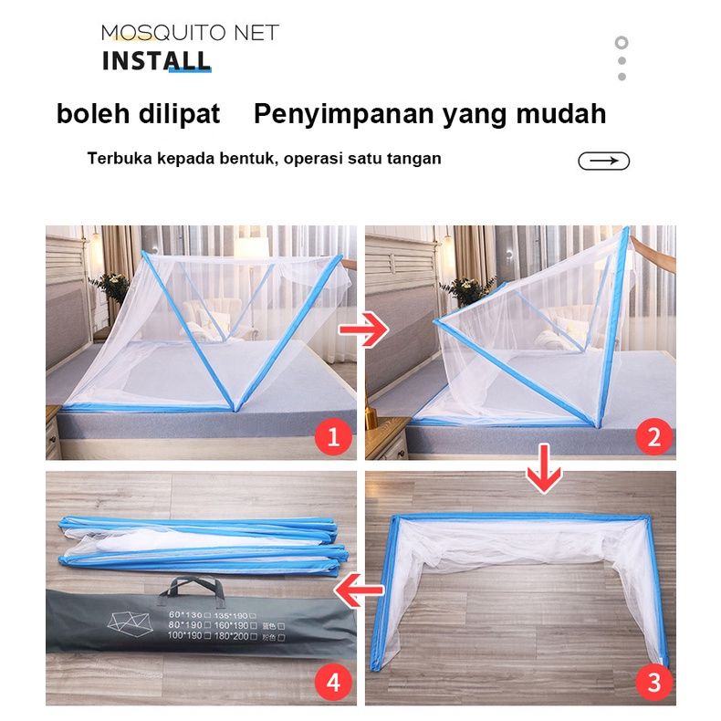 QS kelambu boleh lipat 190X135X80cm