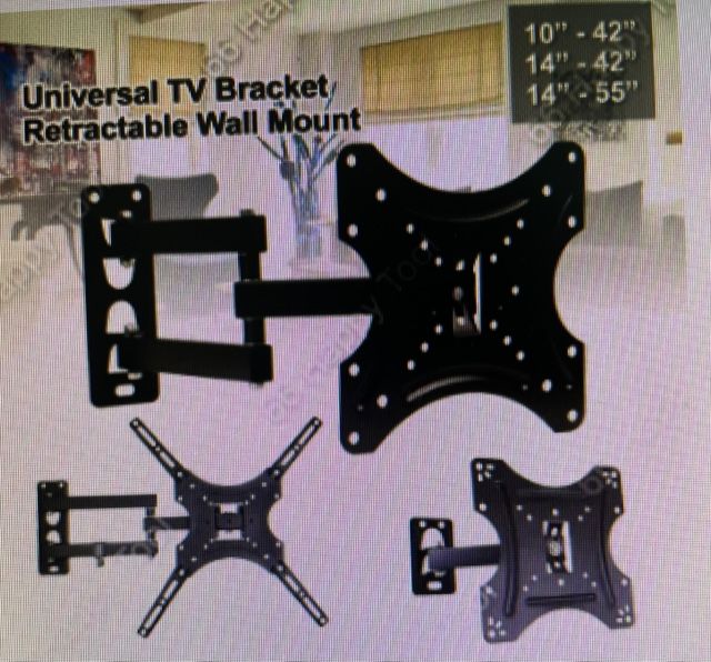 QS Adjustable TV Wall Mount Bracket Flat Panel TV Frame 10 - 42"