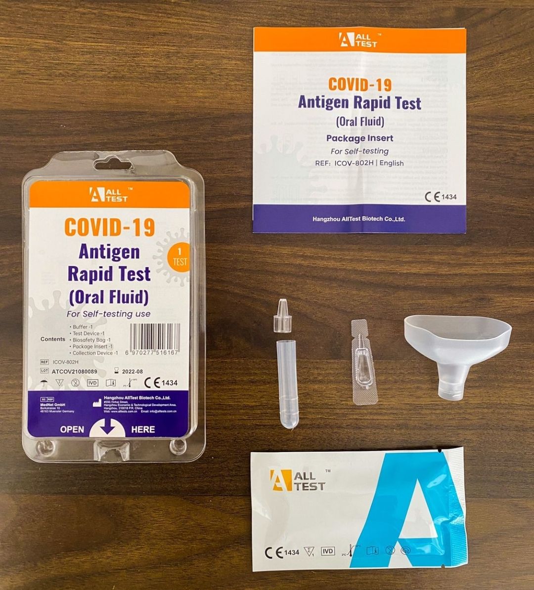 All test Alltest Covid Saliva Test Kit Approved by KKM/MDA (Individual packaging)