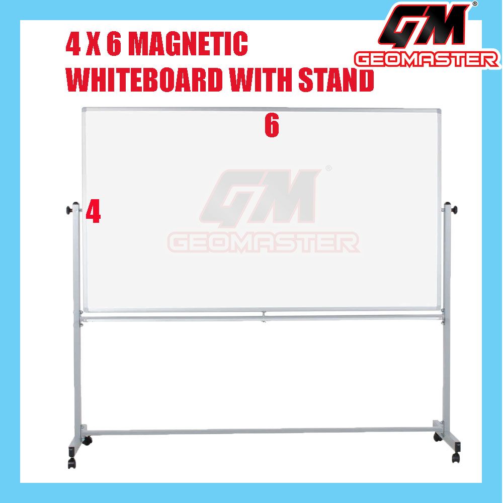 QP Magnetic Whiteboard With Stand 122cm x 183cm