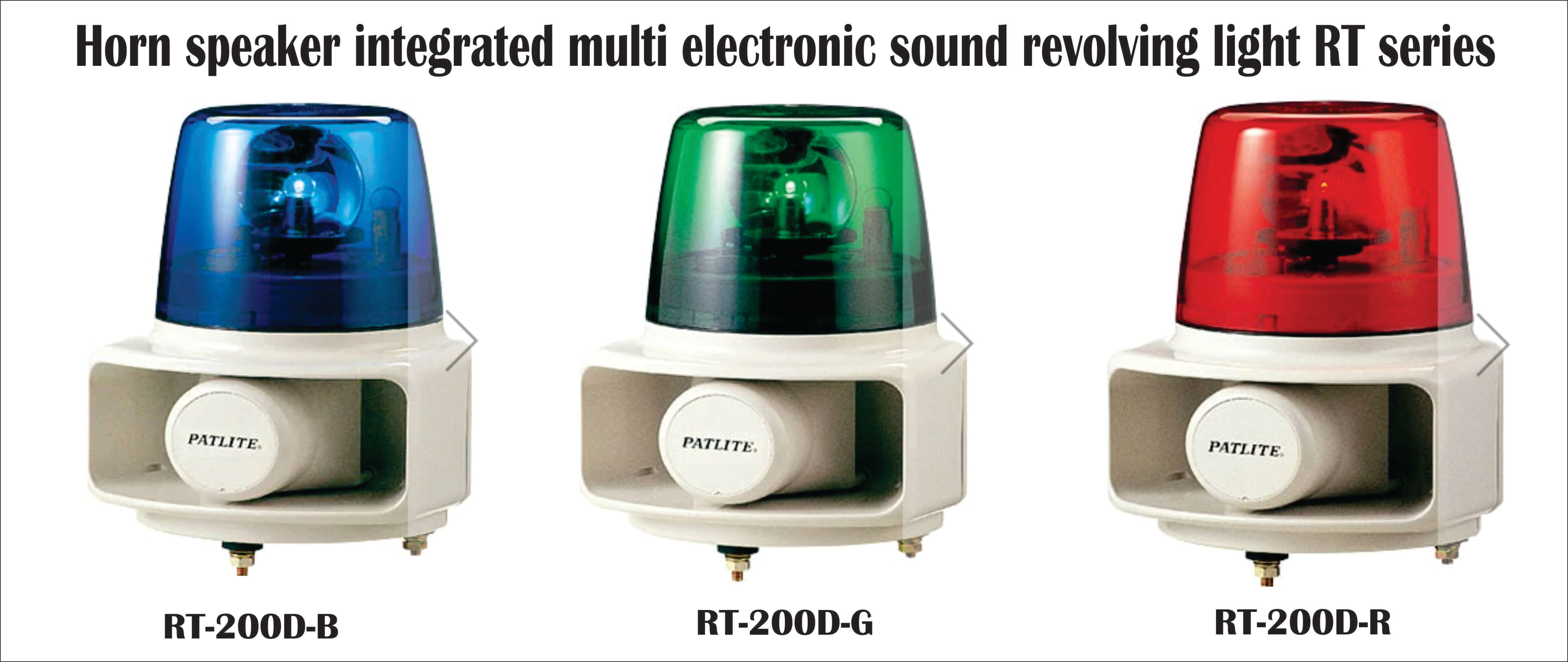 Patlite Horn speaker integrated multi electronic sound revolving light RT series Ocha Patlite Horn speaker integrated multi electronic sound revolving light RT series (100 vac & 200vac)-free delivery