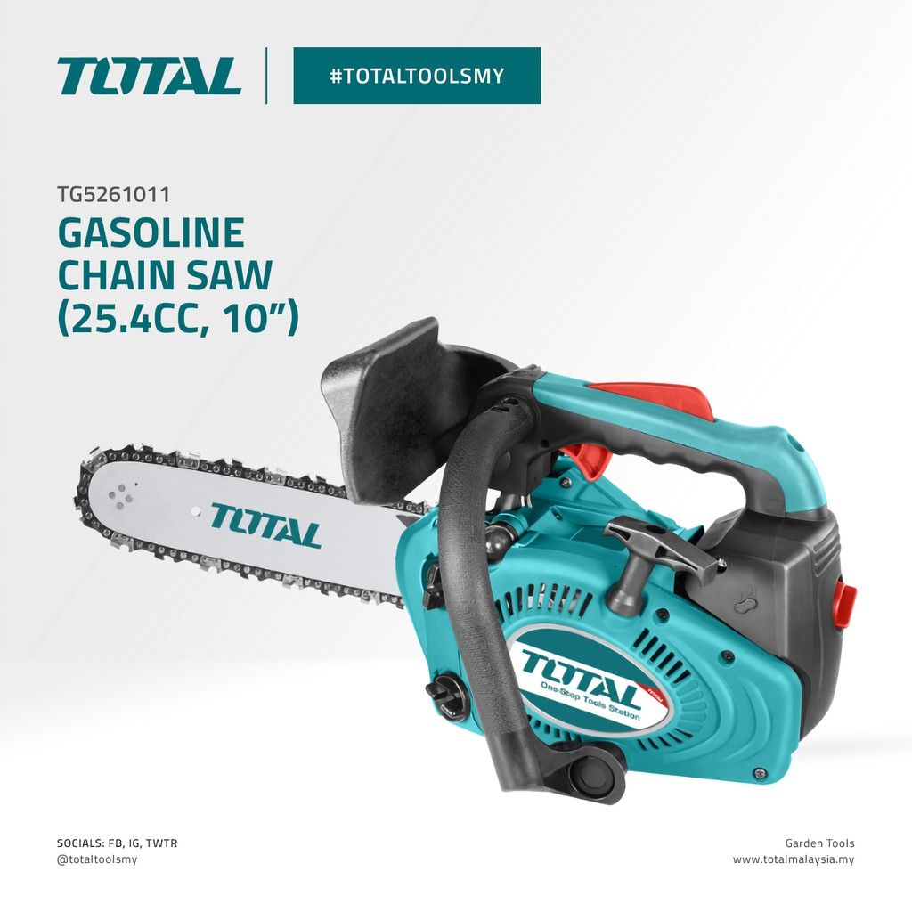 TOTAL TG5261011 GASOLINE CHAIN SAW 700W (1.0HP)