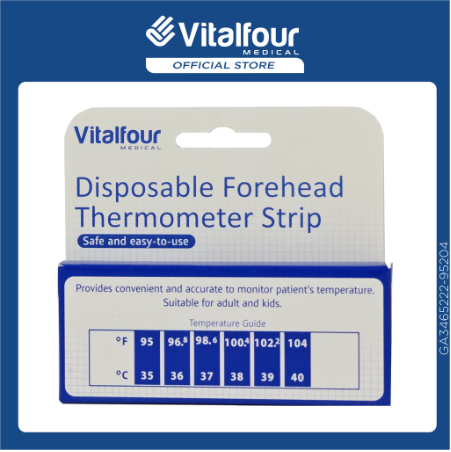 VITALFOUR FOREHEAD THERMOMETER STRIP C/W CASING