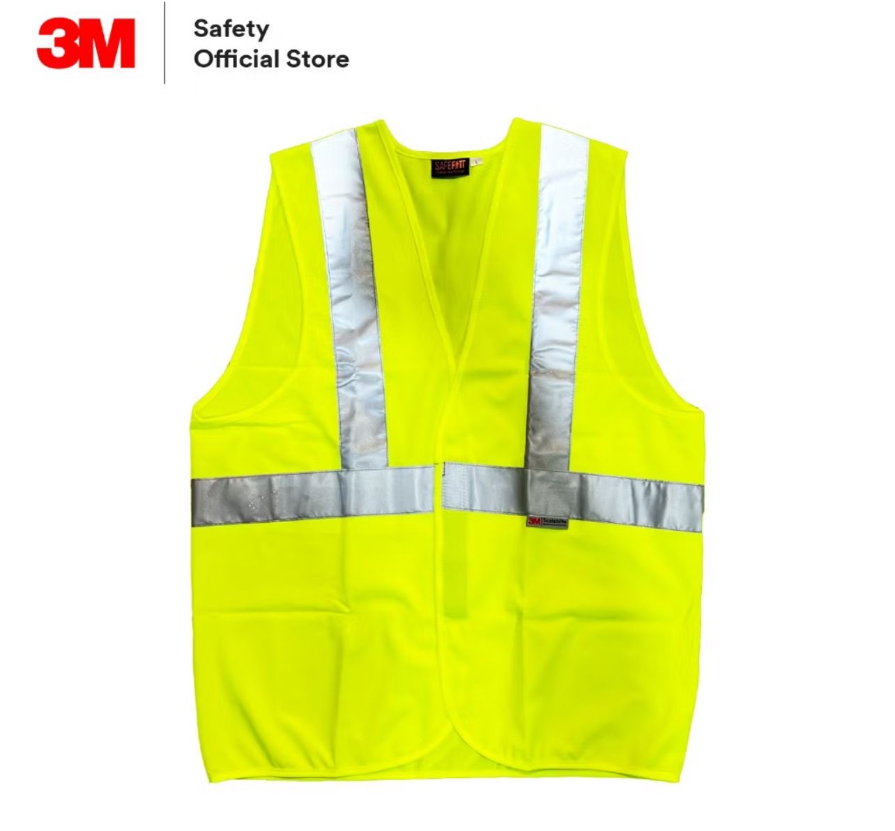 3M SafeFitt Safety Vest featuring 3M™ Scotchlite Reflective Stripe 8910/ Day and Night Use/ Yellow Neon [1 pc]