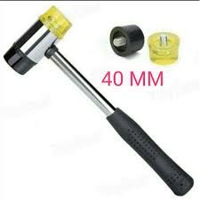 RUBBER/PLASTIC DOUBLE FACE STEEL HANDLE HAMMER 40mm