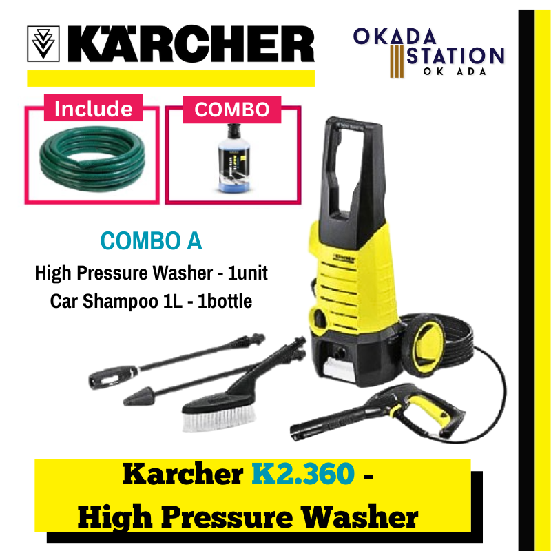 Karcher K2.360 - High Pressure Washer - COMBO A & COMBO B / WATER JET / 1400W - 120 BAR /