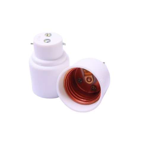 RLT B22 TO E27 LAMP HOLDER SOCKET CONVERTER ADAPTOR / EXTENDER (WHITE)