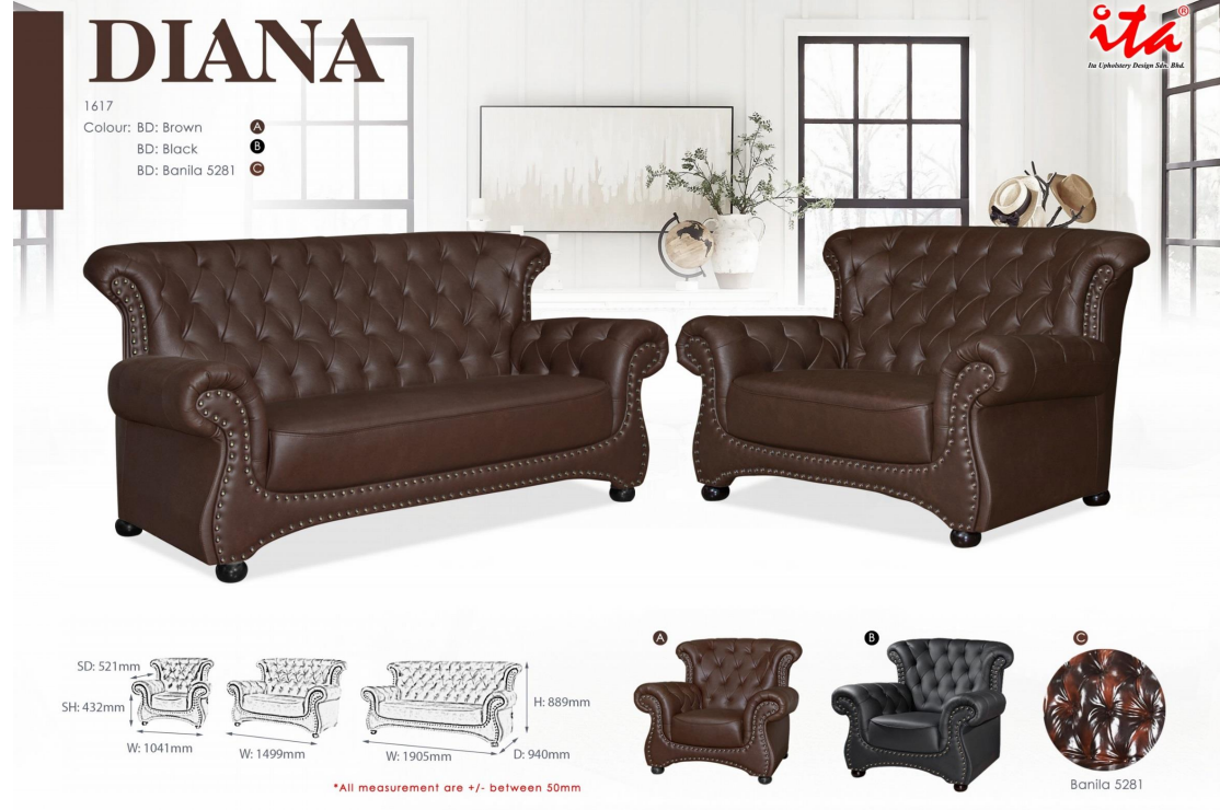 ITA OFFICE SOFA SET - DIANA 1617