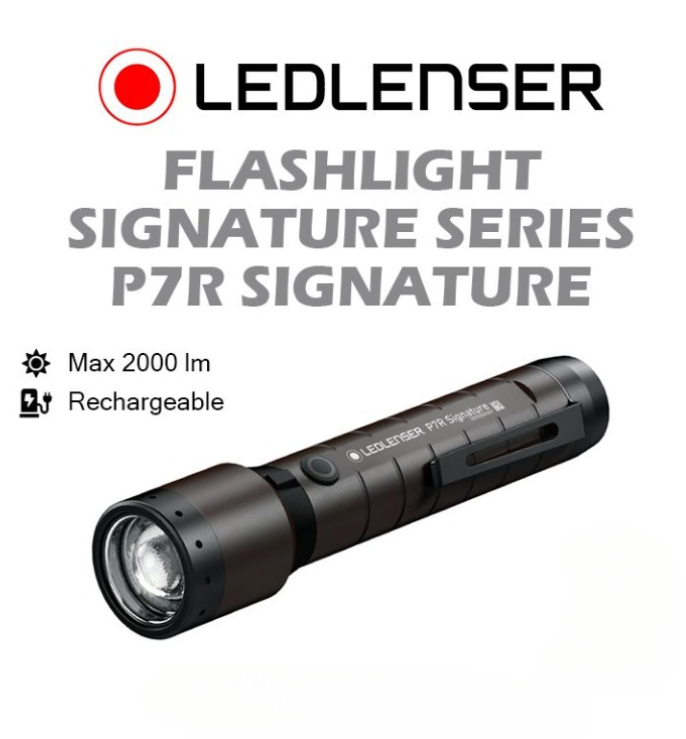 LEDLENSER RECHARGEABLE FLASHLIGHT P7R SIGNATURE