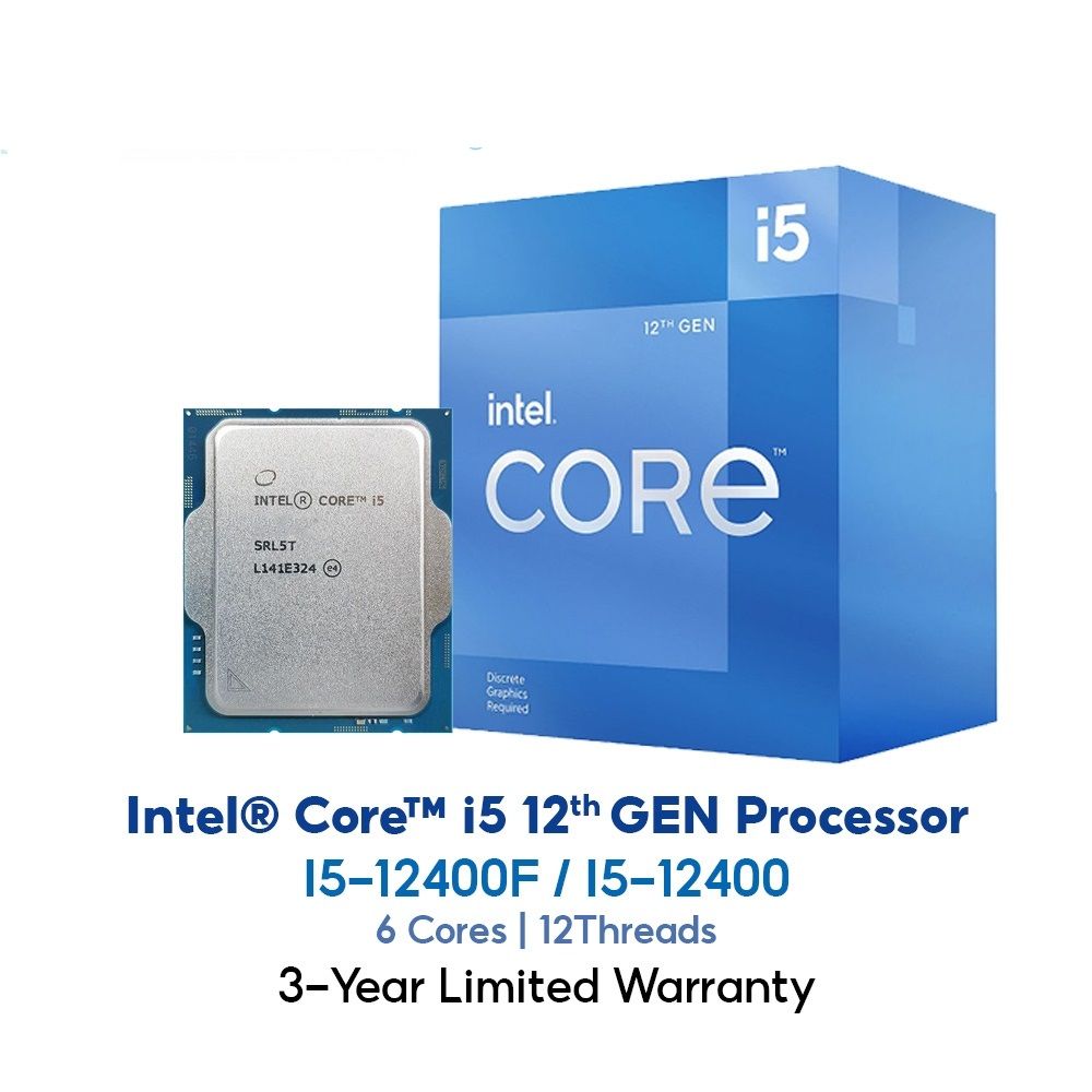 INTEL Core I5-12400F 18MB CACHE 4.4GHz LGA1700 Processor