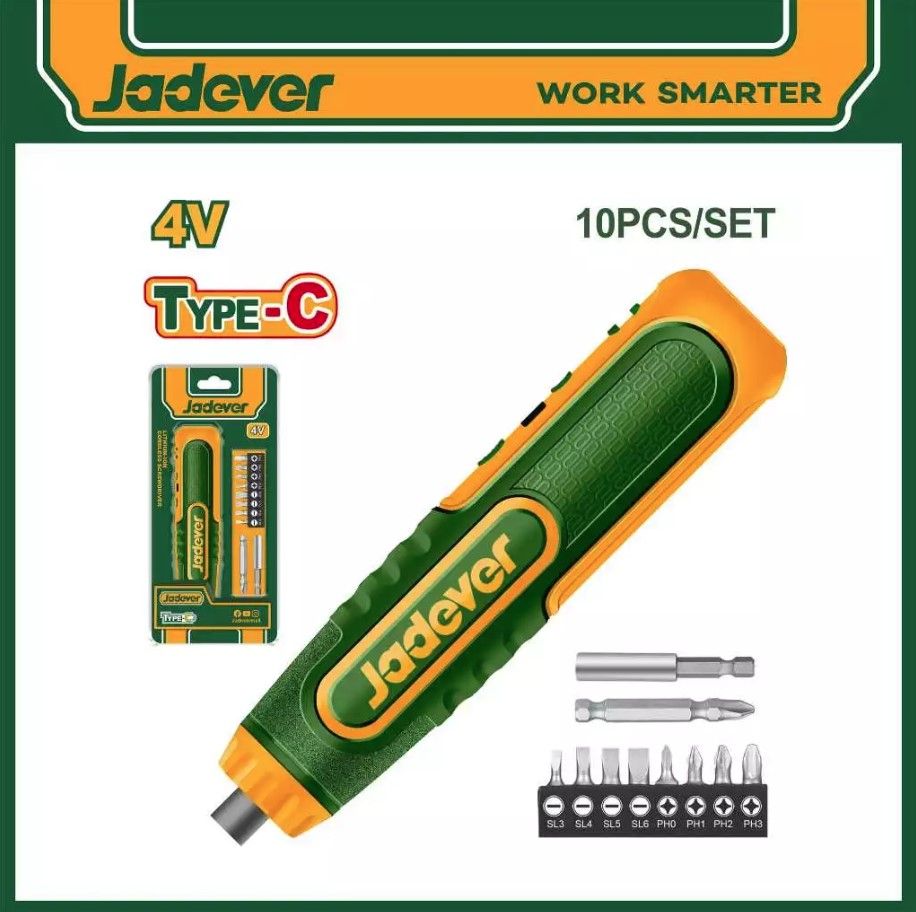 JADEVER CORDLESS SCREWDRIVER 4V JDCV4435