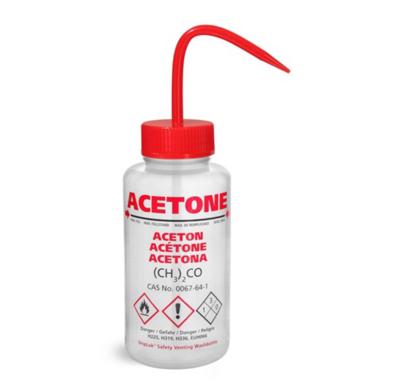 Azlon Wash Bottle, Wide Neck, Acetone 500 ML, Original from UK