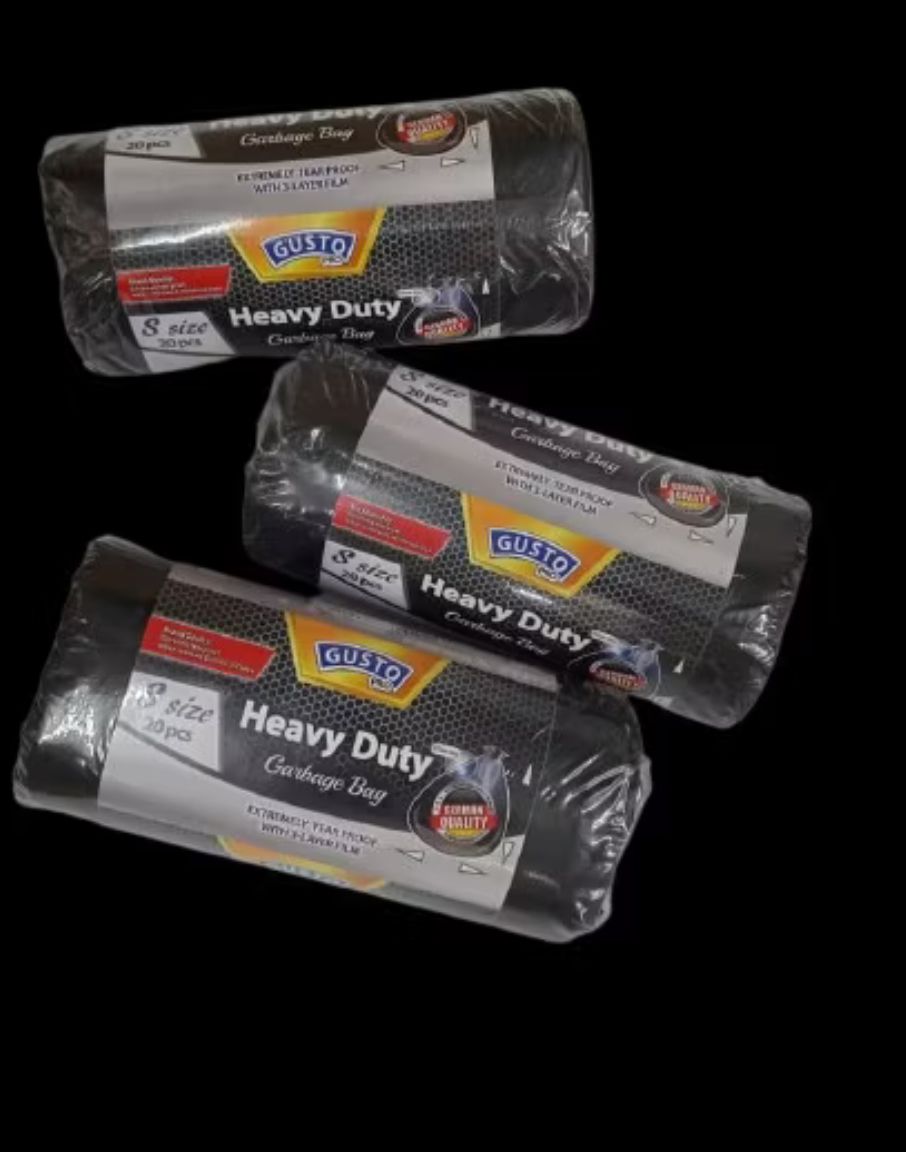 Gusto HEAVY DUTY GARBAGE BAG -PLASTIK SAMPAH BERKUALITI - SAIZ M