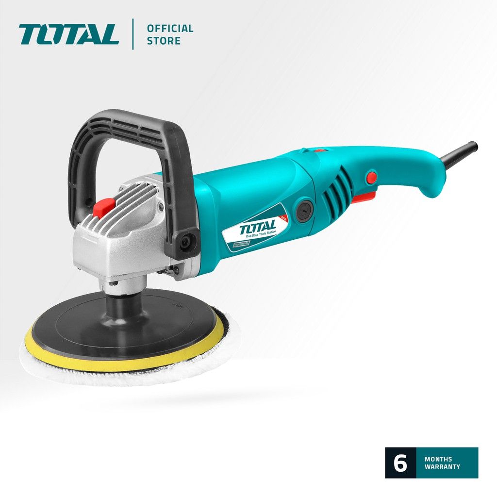 TOTAL TP1121802 ANGLE POLISHER (FEATURING A VARIABLE SPEED CONTROLLER.)