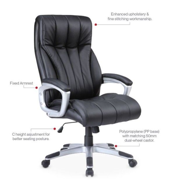 BRUNO PU LEATHER SERIES HIGHBACK CHAIR