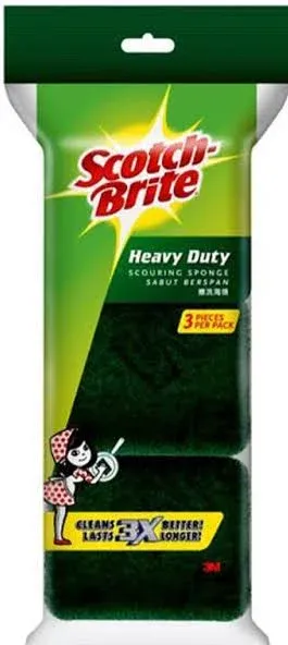 3M SCOTCHBRITE SCRUBBING PADS & SPONGES 3'S
