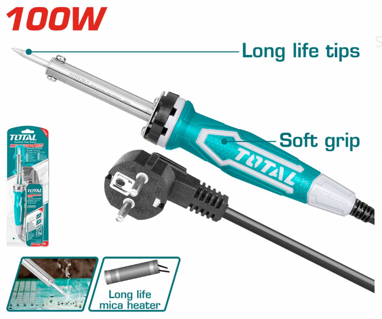 TOTAL SOLDERING IRON STATION STRAIGHT TIP HEAD (100W ) TET10006