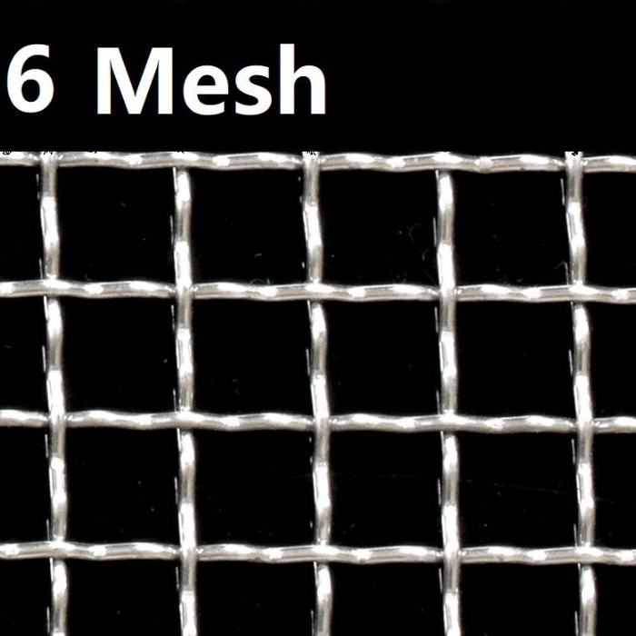 STAINLESS STEEL WIRE MESH SS 304 NETTING 6 MESH 304 CRIMPED FILTRATION GRILL SHEET