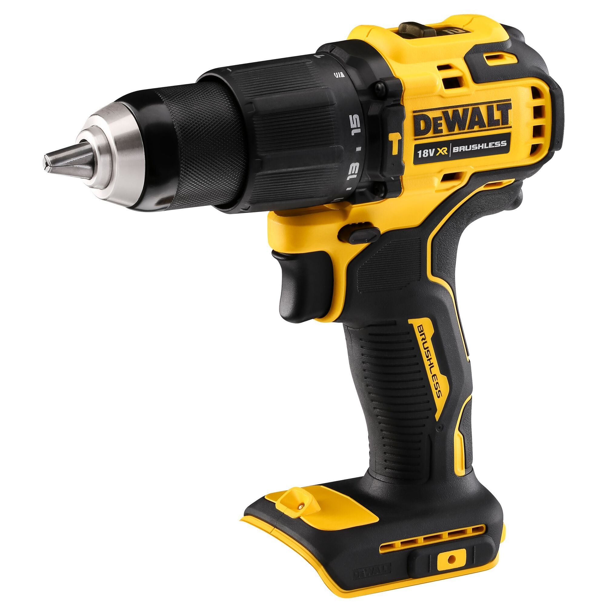 DEWALT 18V XR Compact Brushless Hammer Drill Driver - Bare Unit DEWALT DCD709N-XJ 18V XR Compact Brushless Hammer Drill Driver - Bare Unit