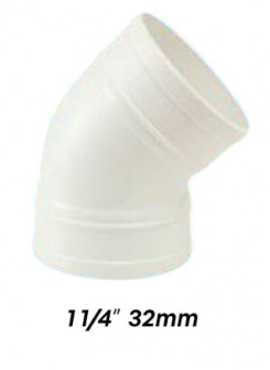 ATKC UPVC Fittings 135Â° Plain Bend 1 1/4" (32MM)
