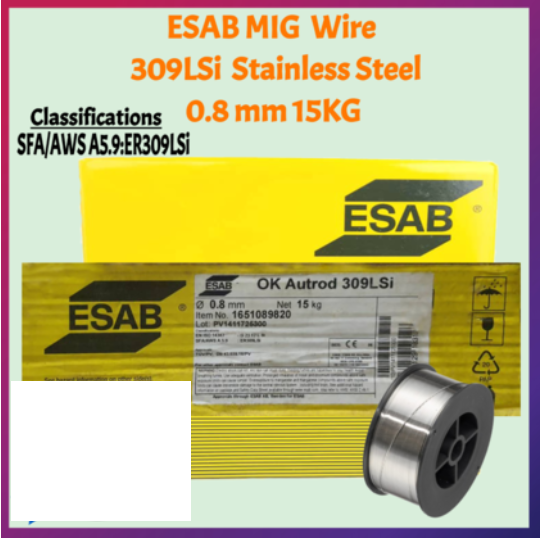 RIGHTWELL ESAB WELDING MIG WIRE 309LSI STAINLESS STEEL 0.8MM 15KG