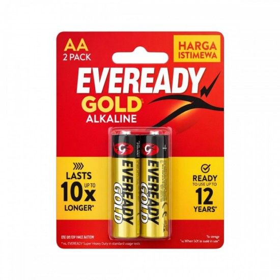 EVEREADY Gold Alkaline Battery (Saiz - AA / AAA) / Eveready AA Battery - 1.5V / Eveready AAA Battery / Bateri Alkaline # AA Battery # AAA Battery # Long Lasting # RS2567 ( KTT : 1 Pack @ 4 biji )