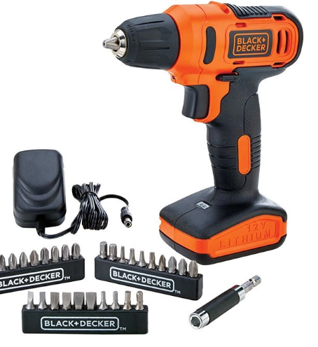 Black & Decker 12V Drill Driver 31pcs Accessories