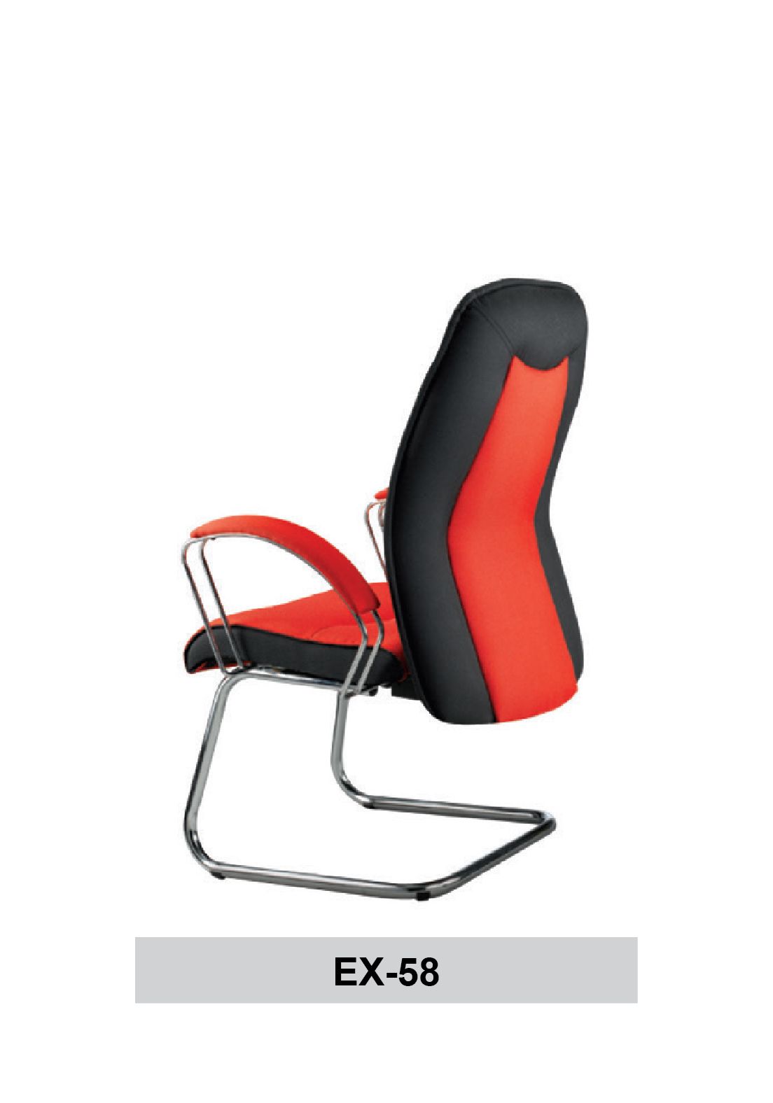 Camellia EX-58 ERGONOMIC OFFICE VISITOR CHAIR - PU LEATHER / Camellia / OFFICE CHAIR / VISITOR CHAIR / ERGONOMIC OFFICE CHAIR / PU LEATHER CHAIR / ERGONOMIC CHAIR / EX-58 / CHAIR