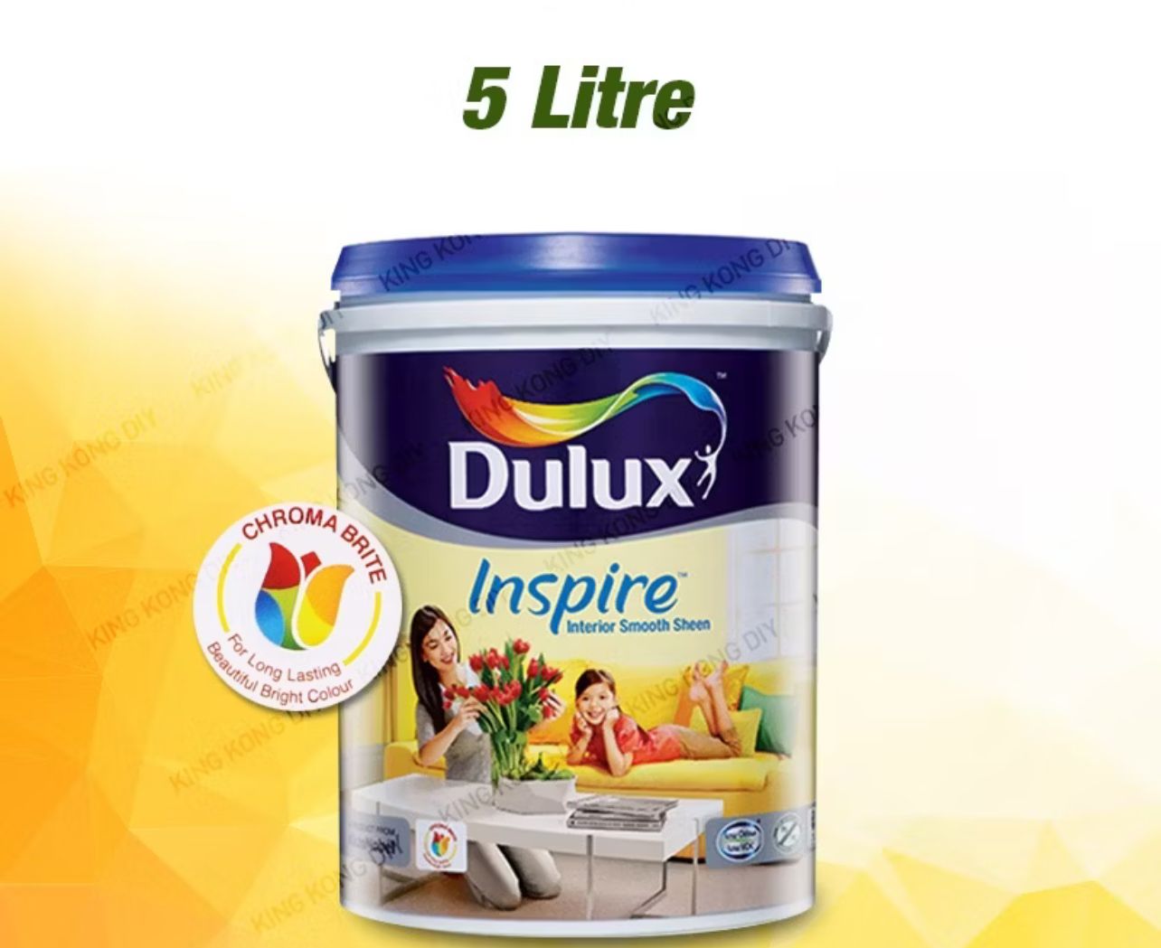 Dulux Cat ICI DULUX Inspire Cat Air Interior Smooth Sheen Finish Paint Dinding Dalam Rumah Bilik Ruang Tamu