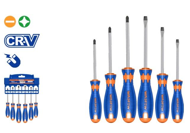WADFOW 6 PCS SET CRV SCREWDRIVER SET - WSS1206