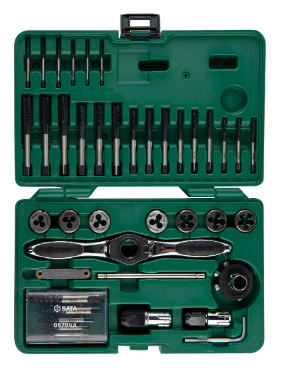 SATA 50451 40PCS HSS COARSE THREAD TAP & DIE SET