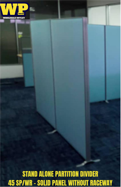 VS STAND ALONE PARTITION DIVIDER / SOLID PANEL WITHOUT RACEWAY 45 THK / PANEL