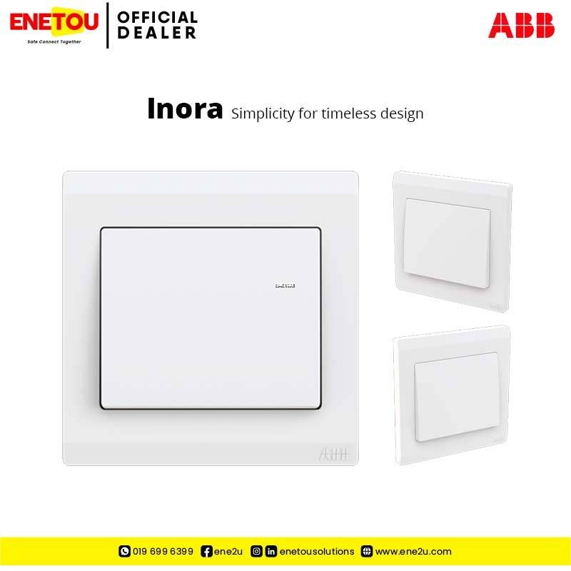 ABB INORA BL101 1G 1-WAY SWITCH, WHITE