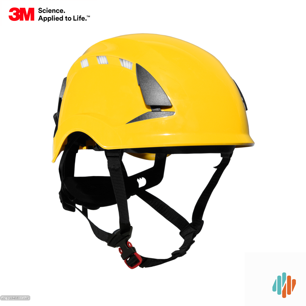3M *3M SecureFit™ Yellow Safety Helmet Adjustable, Ventilated - X5002VE-CE