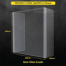 QS Acrylic Shield Sneeze Guard Protector/Acrylic Protector Shield/Acrylic Distancing Divider 5.0
